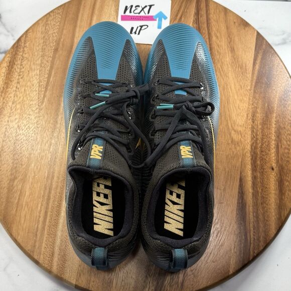 Size 14-Nike Vapor Untouchable Pro PF Teal/Gold/Black Football Cleats 839924-415 main image 8